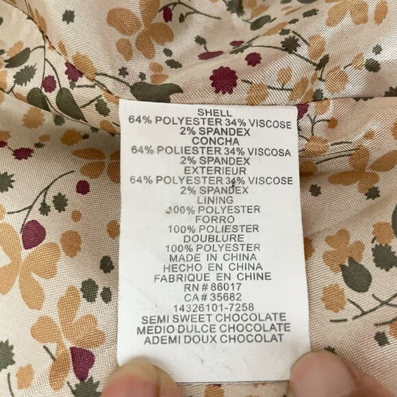 Vintage Bebe "Semi Sweet Chocolate" Pant Suit w/LS Fitted Jacket | Size 4 - Picture 6 of 10